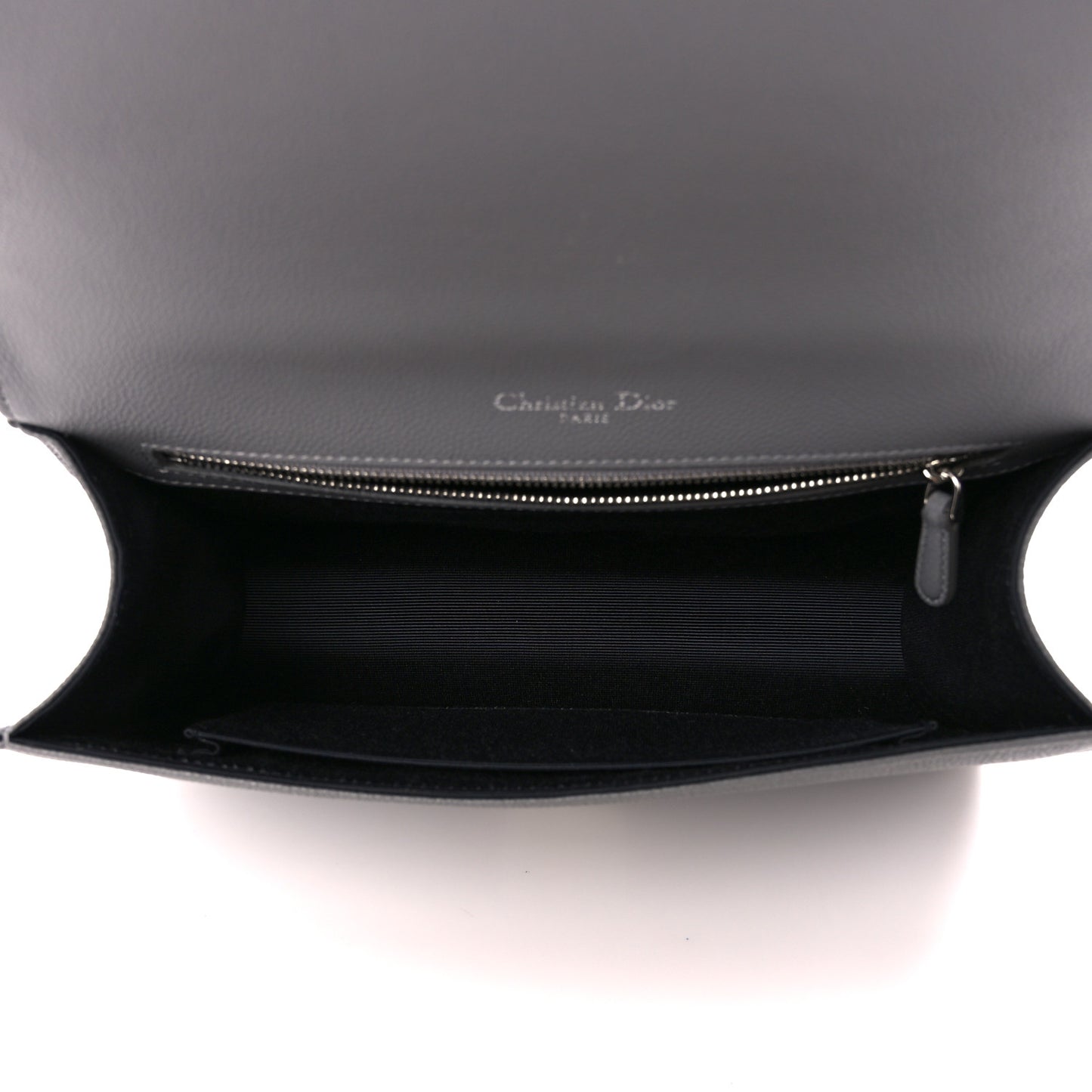 Grained Calfskin Medium Diorama Flap Bag Gris