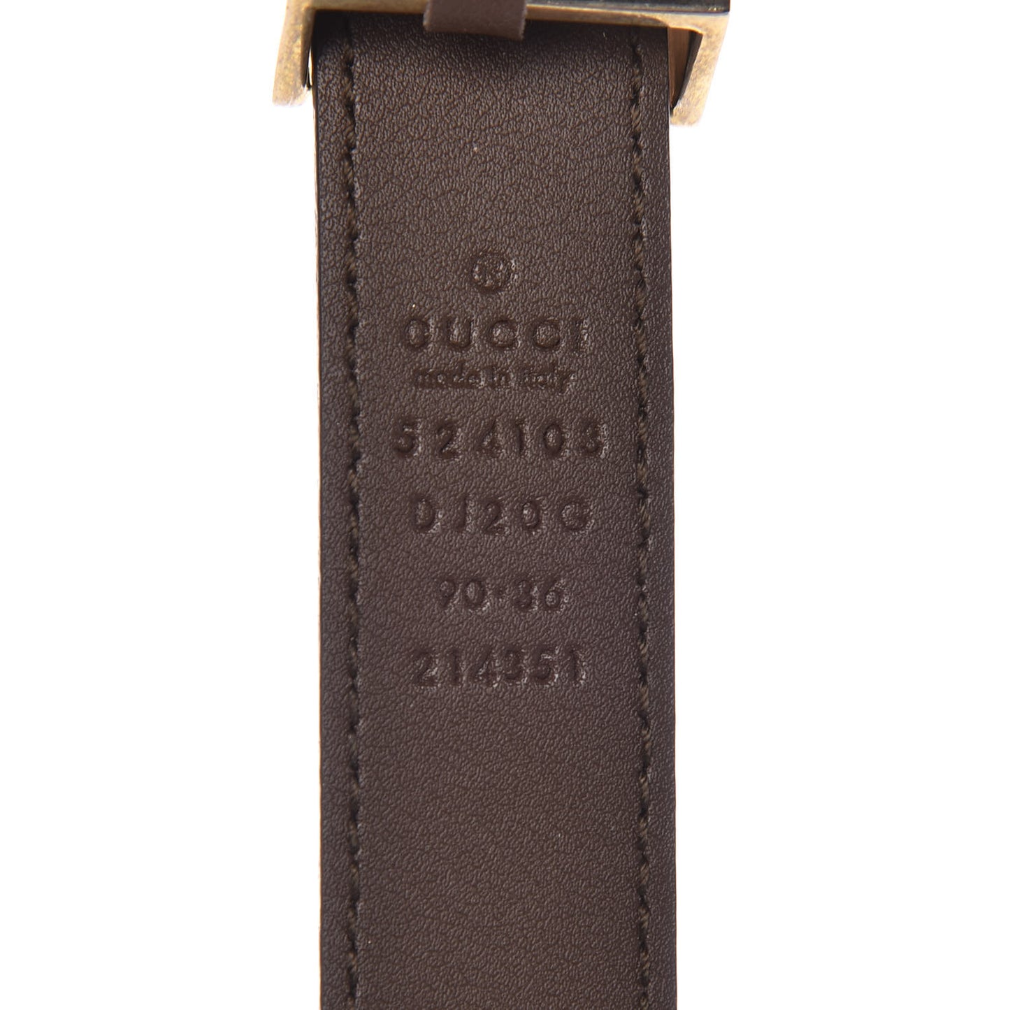 Textured Dollar Calfskin Torchon Double G 25mm Belt New Acero