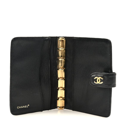 Chanel Goatskin Small Ring Agenda Planner Black 5 of 11