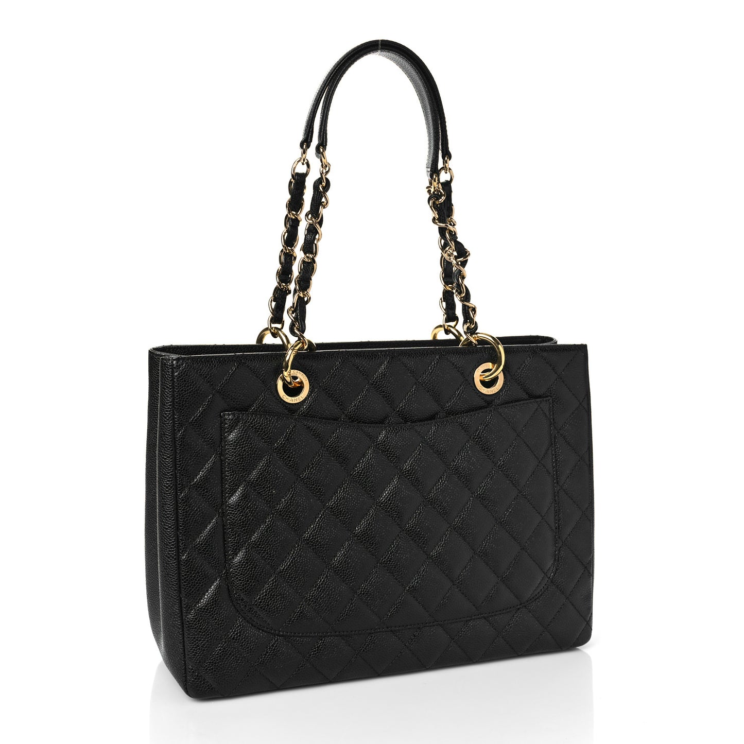 Caviar Quilted Grand Shopping Tote GST Black