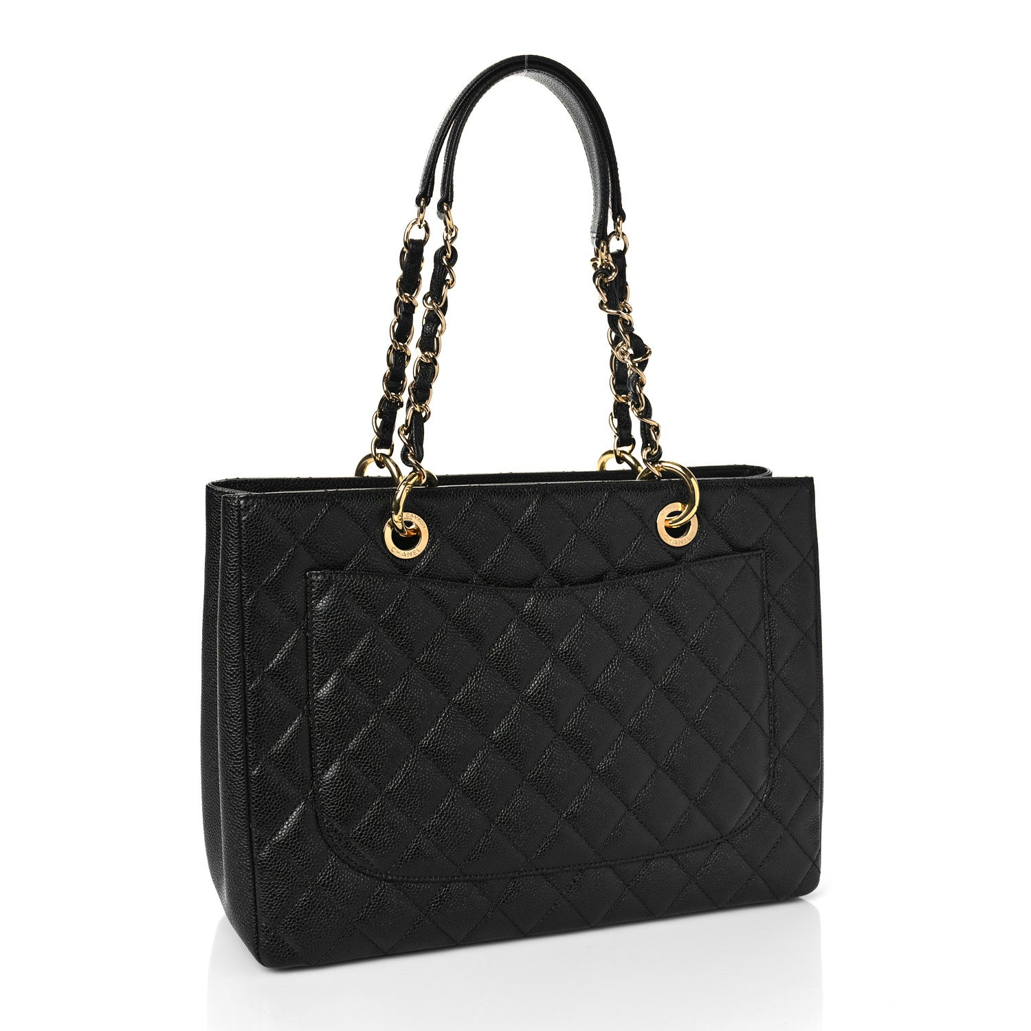Chanel Caviar Quilted Grand Shopping Tote GST Black 3 of 10