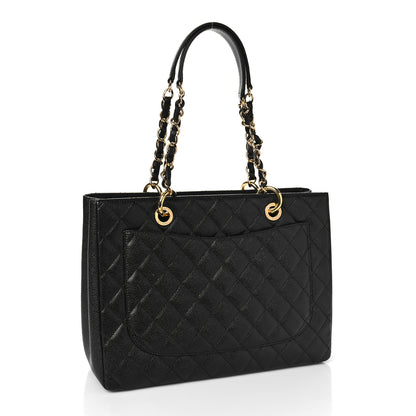 Chanel Caviar Quilted Grand Shopping Tote GST Black 3 of 10