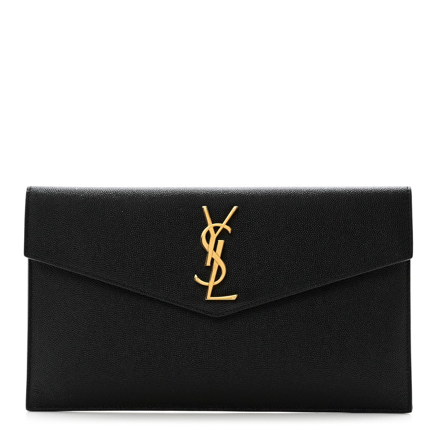 SAINT LAURENT Grain De Poudre Uptown Pouch Black