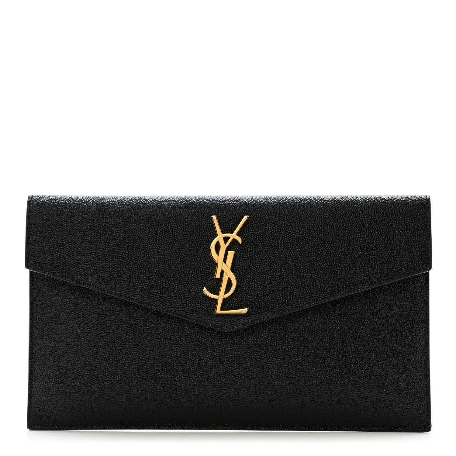 Saint Laurent SAINT LAURENT Grain De Poudre Uptown Pouch Black 1 of 7