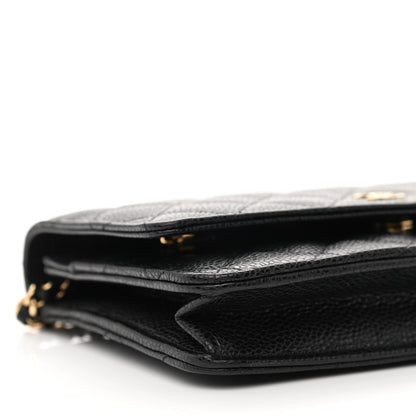 Chanel Caviar Quilted Wallet On Chain WOC Black 10 of 13