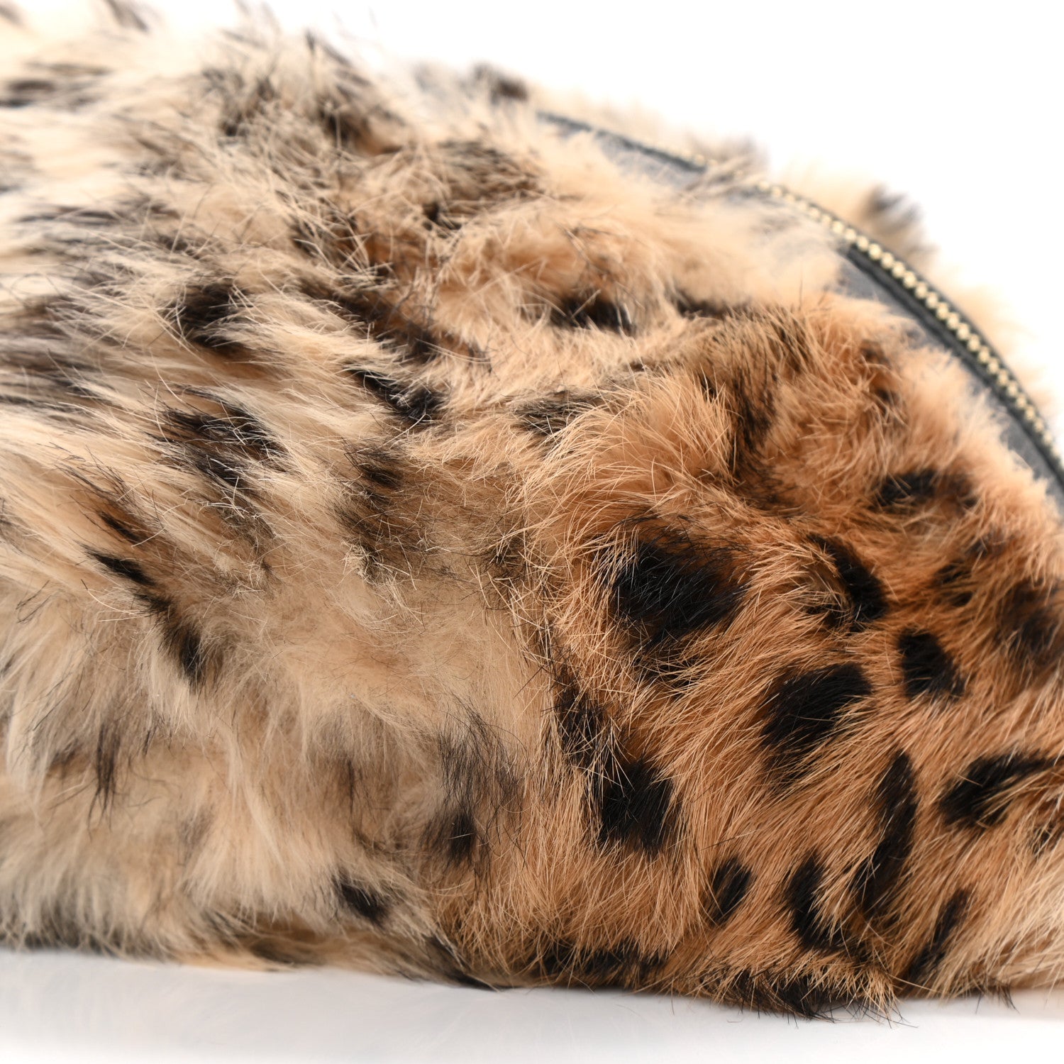 Saint Laurent Rabbit Fur Leopard Print Belt Bag Beige 10 of 14