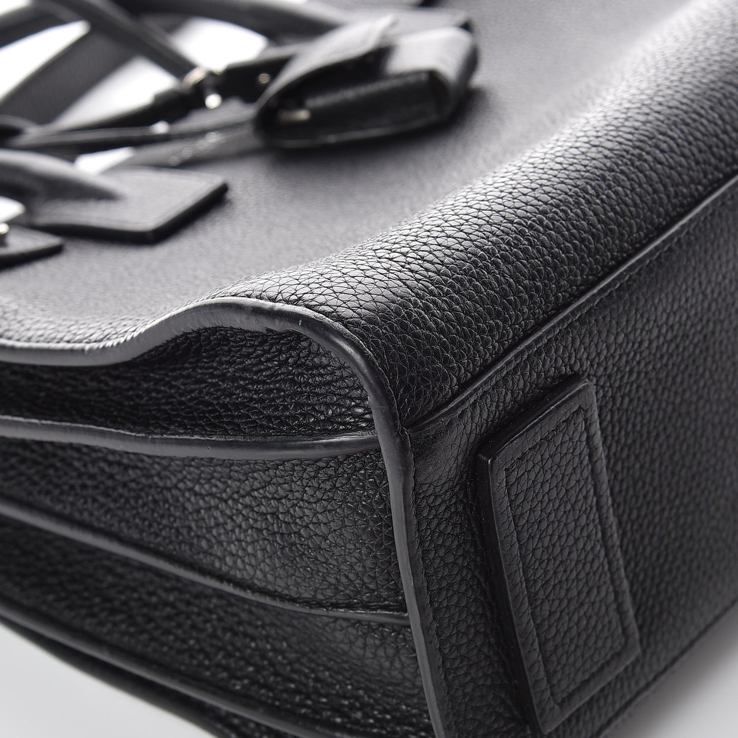 Grained Calfskin Baby Sac De Jour Souple Black