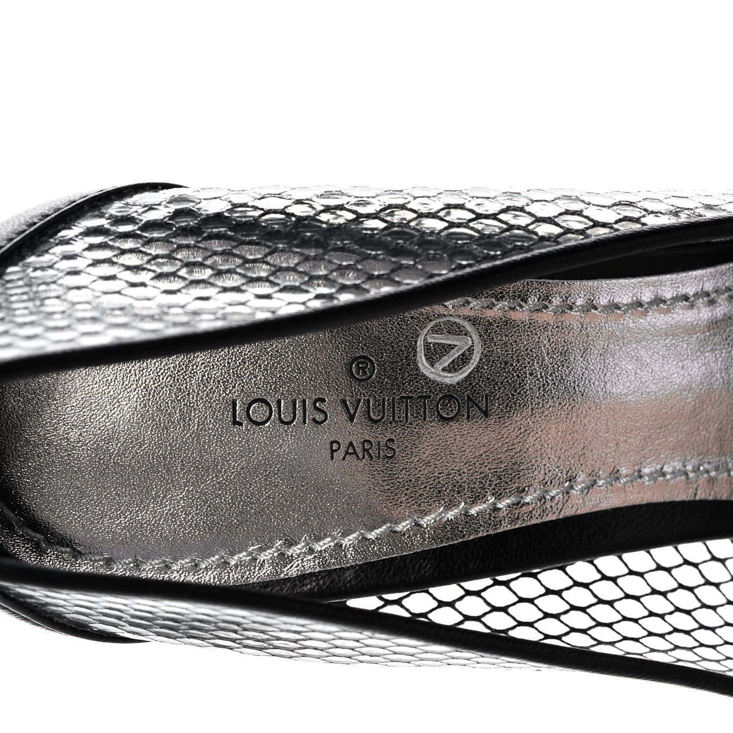 Louis Vuitton Calfskin Mesh PVC Urban Twist Pumps 36 Black 7 of 8