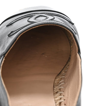 Chanel Lambskin CC Espadrilles 35 Black 9 of 9