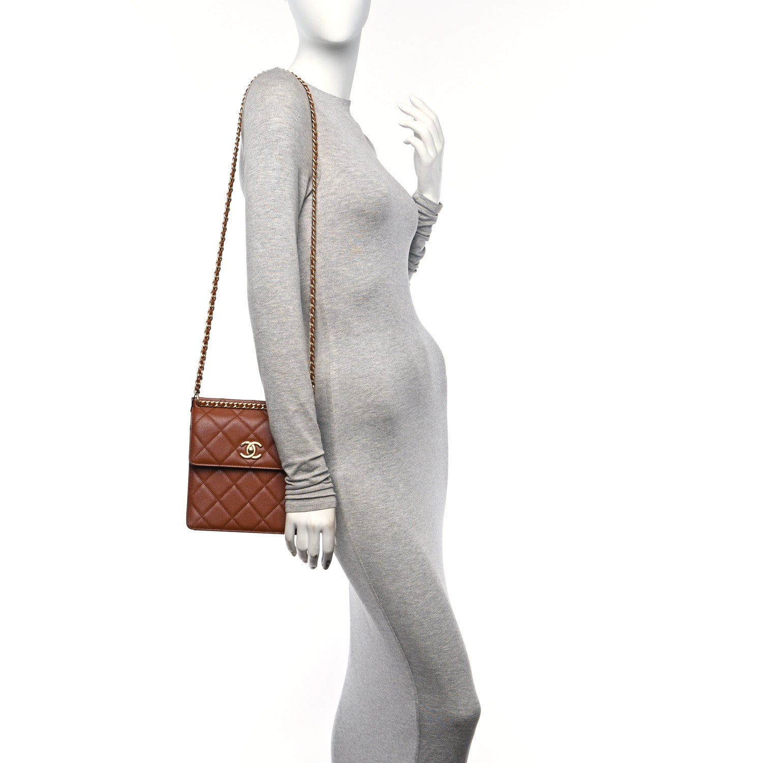 Chanel Caviar Quilted Multi Chain Backpack Light Brown 3 of 16