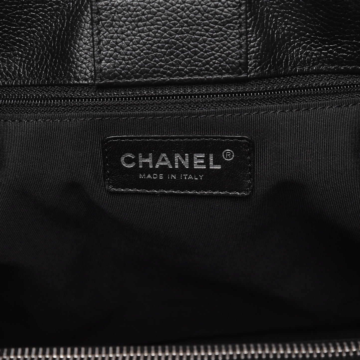 Calfskin Cerf Executive Shopper Tote Black