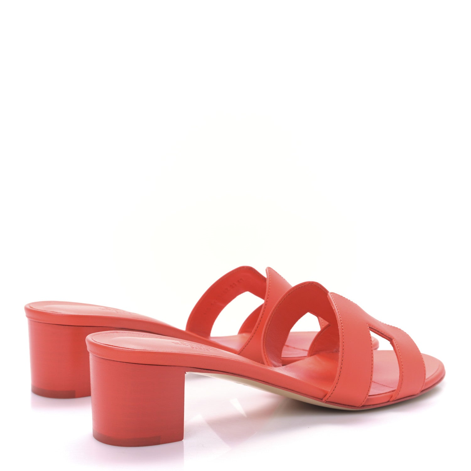 Hermes Calfskin Oasis Sandals 40 Coquelicot 4 of 9