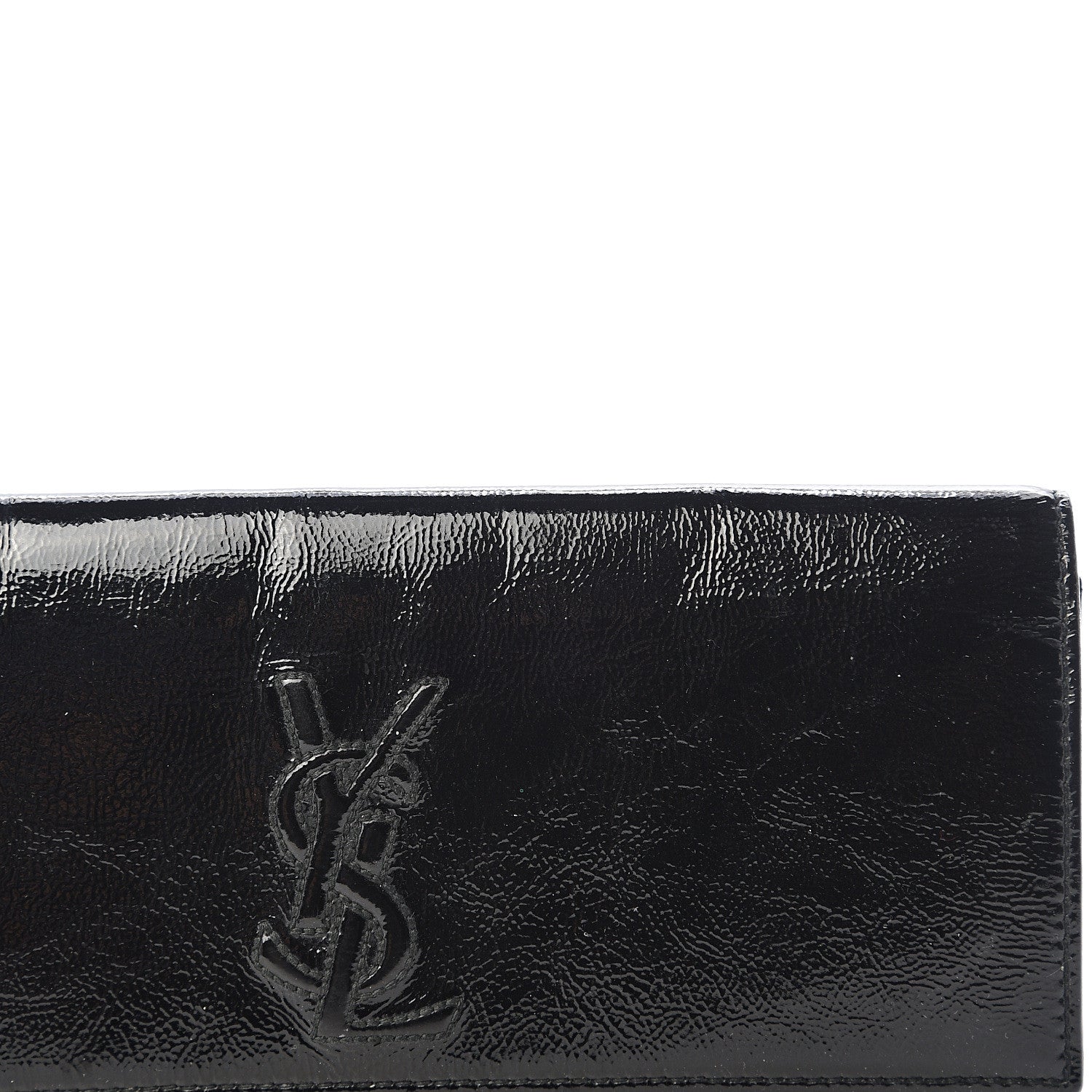 Saint Laurent Textured Patent Monogram Small Belle De Jour Clutch Black 7 of 9