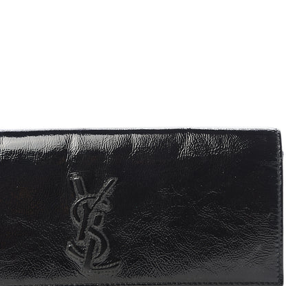 Saint Laurent Textured Patent Monogram Small Belle De Jour Clutch Black 7 of 9