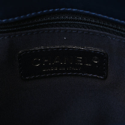 Chanel Vinyl Lipstick Ligne Tote Dark Navy Blue 6 of 8