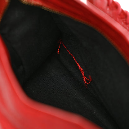 Balenciaga Agneau Gold Metallic Edge Hardware Mini City Rouge Rubis 10 of 10