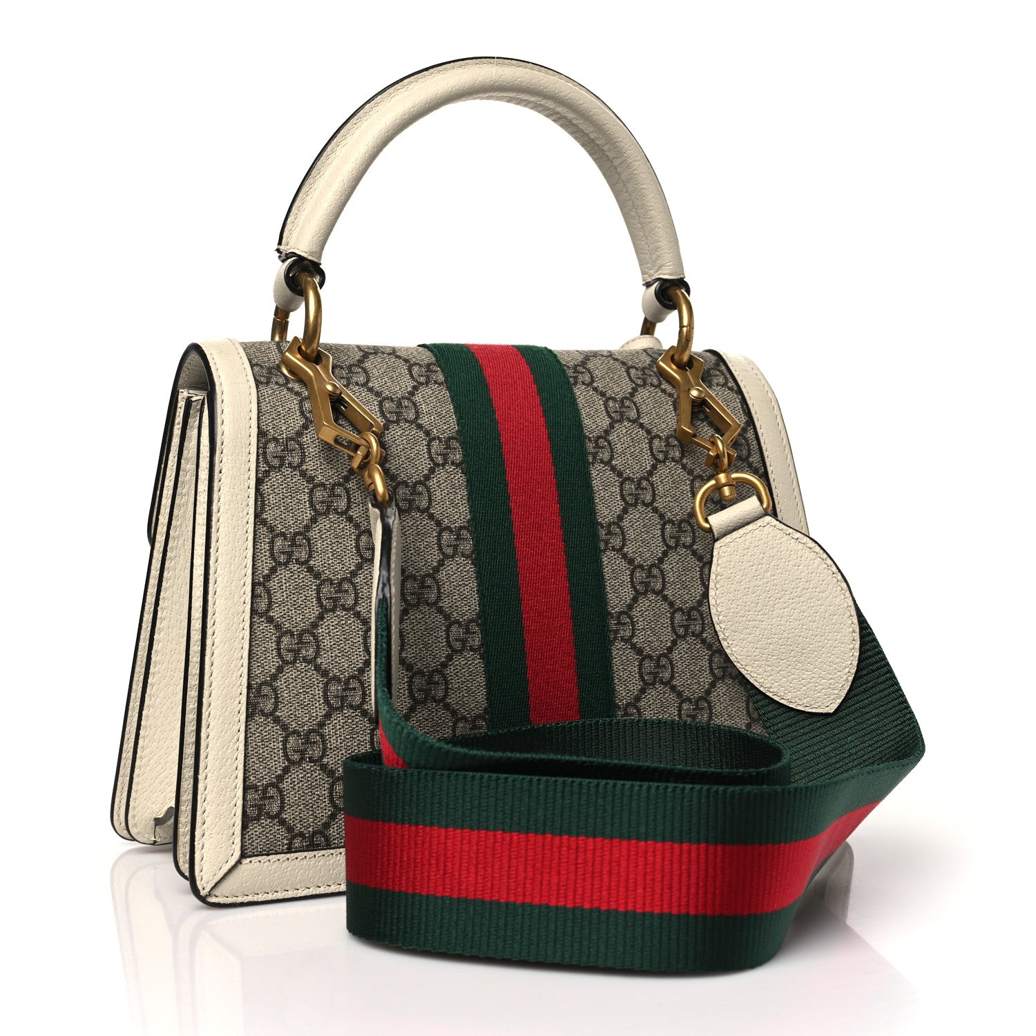 Gucci GG Supreme Monogram Small Queen Margaret Top Handle Bag White 3 of 10