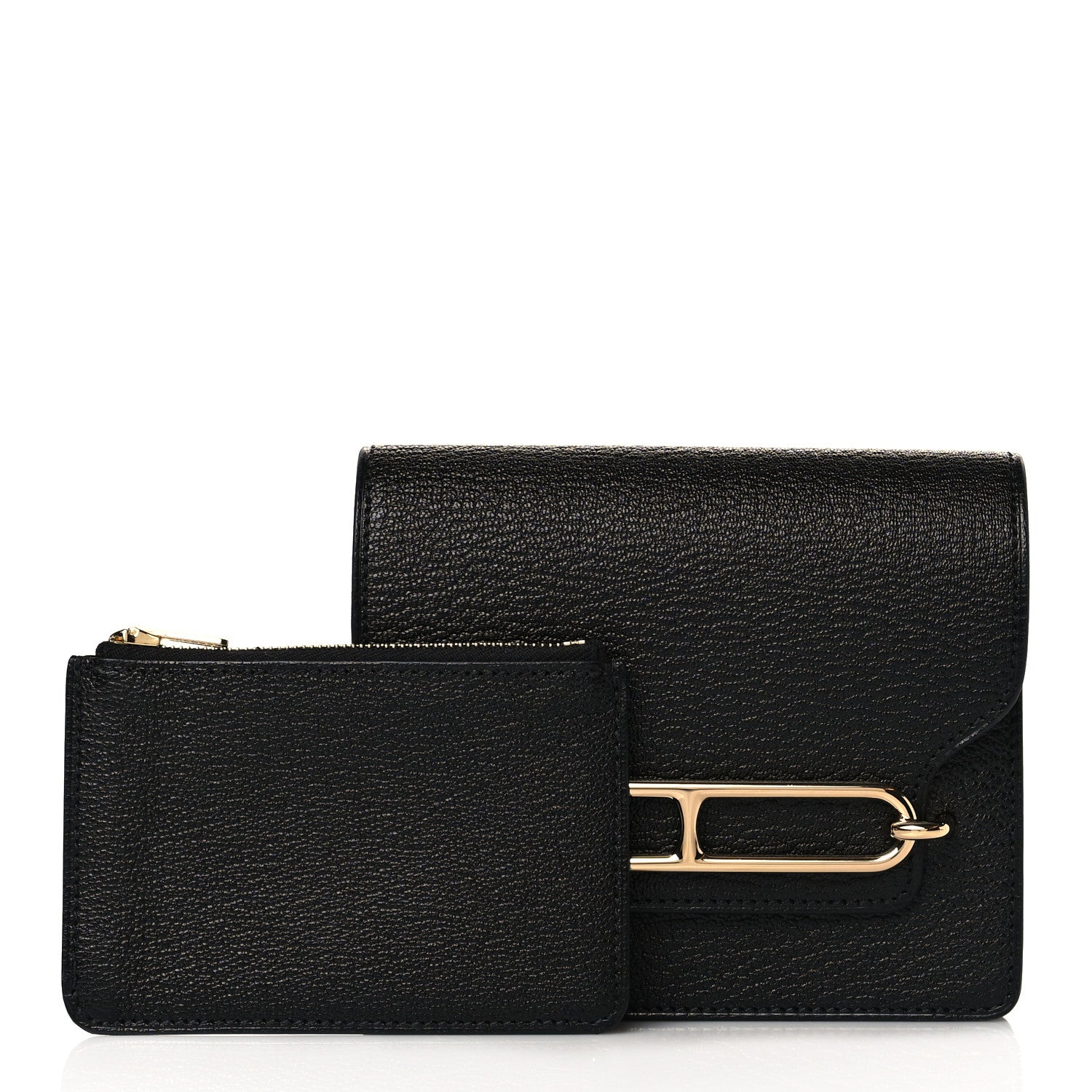 Hermes Chevre Mysore Roulis Slim Wallet Black 1 of 10