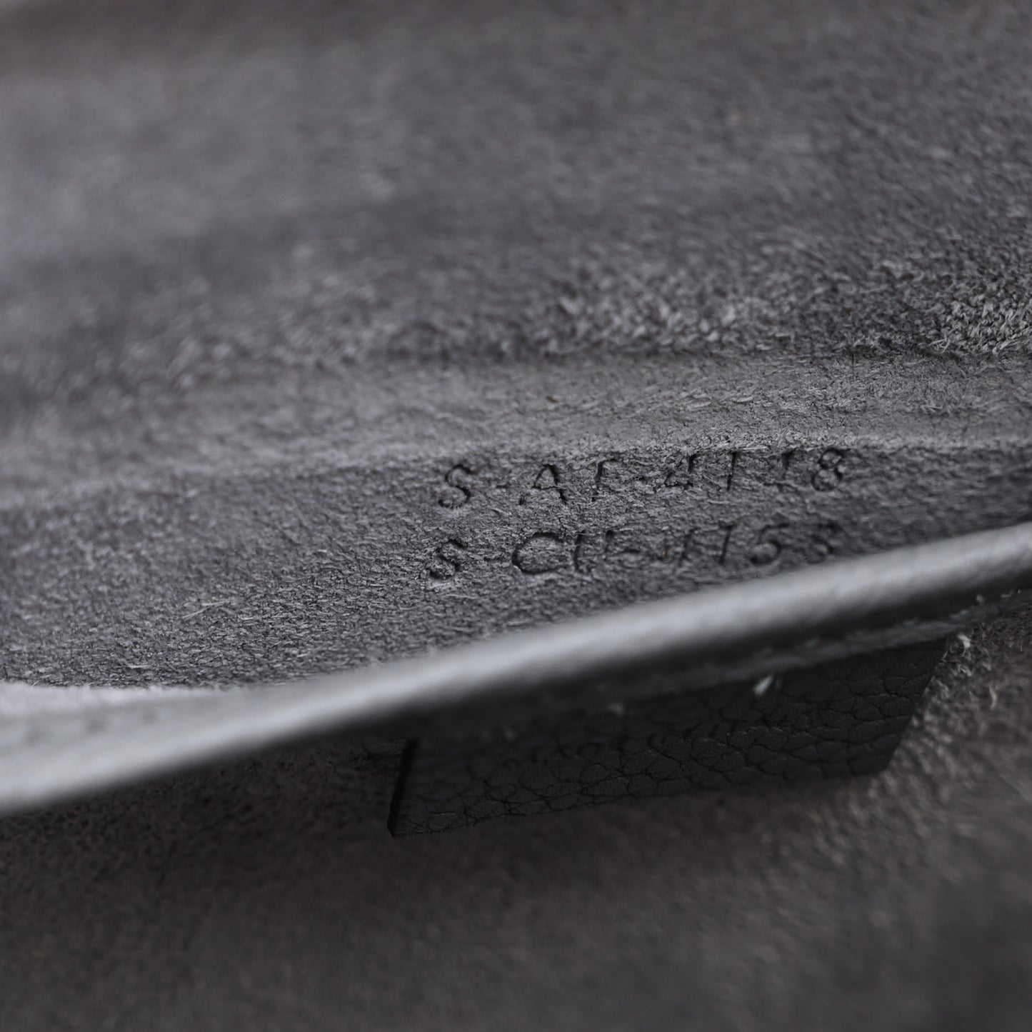 Drummed Calfskin Nano Luggage Kohl