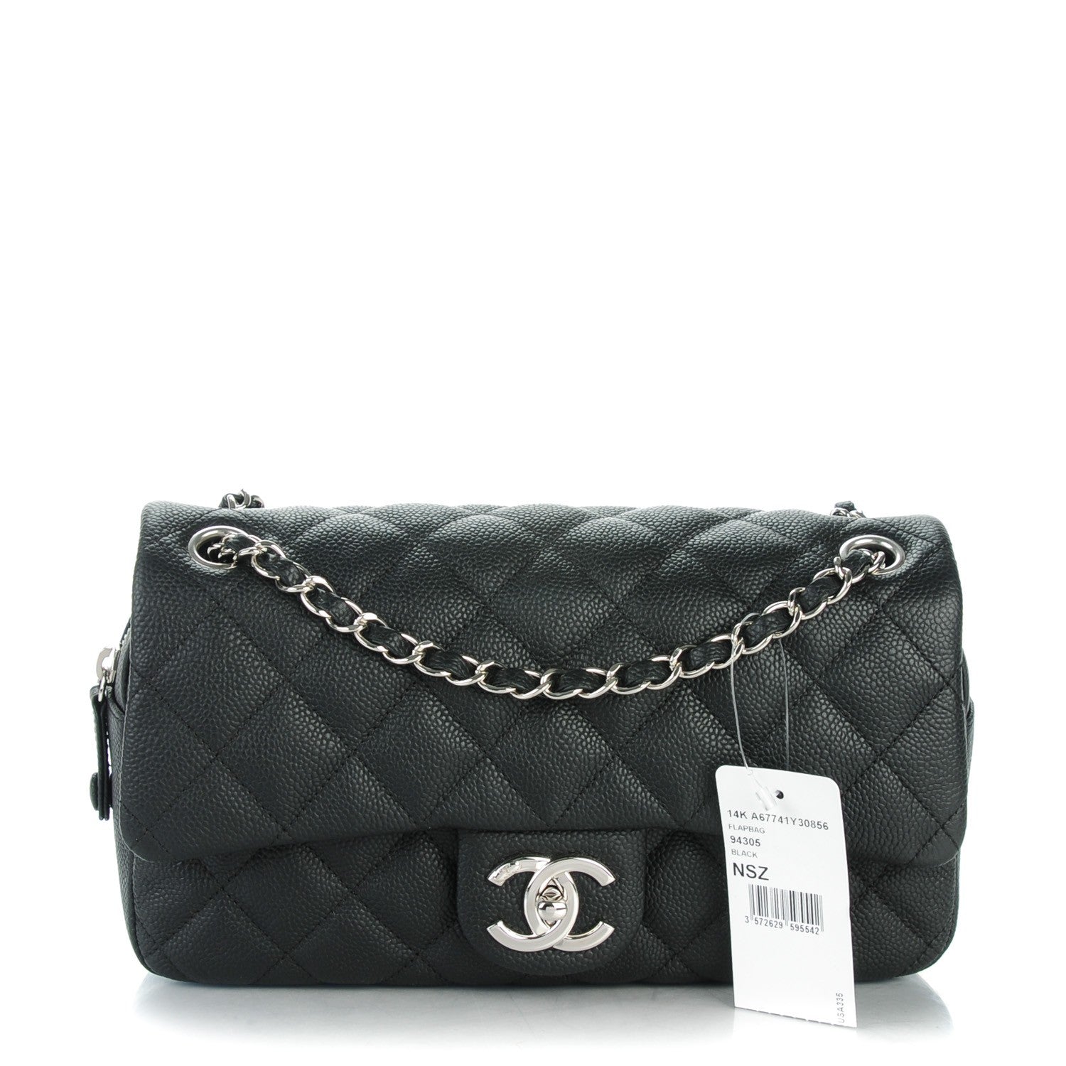 Chanel Caviar Quilted Medium Easy Flap Black 1 of 8