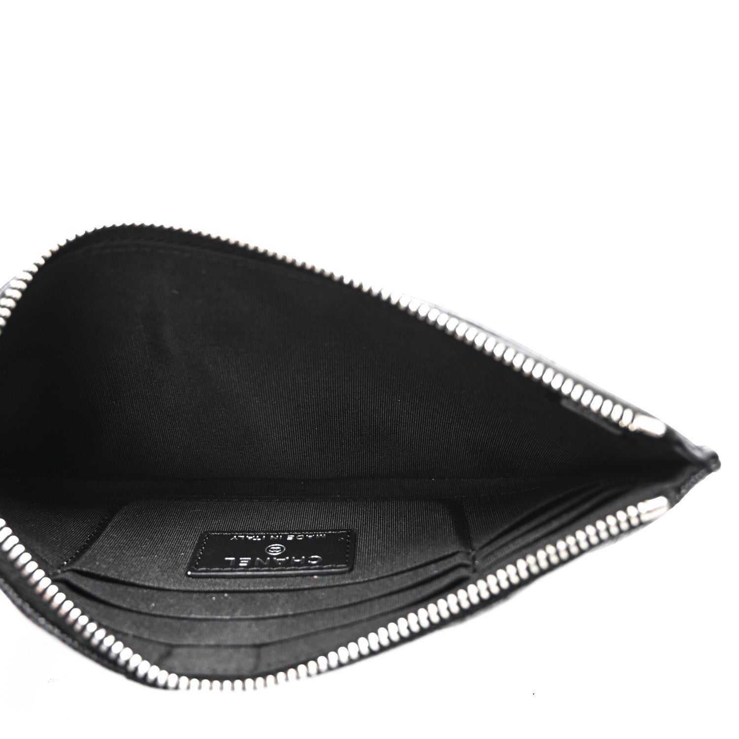 Chanel Caviar Quilted Mademoiselle Vintage Zip Pouch Black 5 of 8
