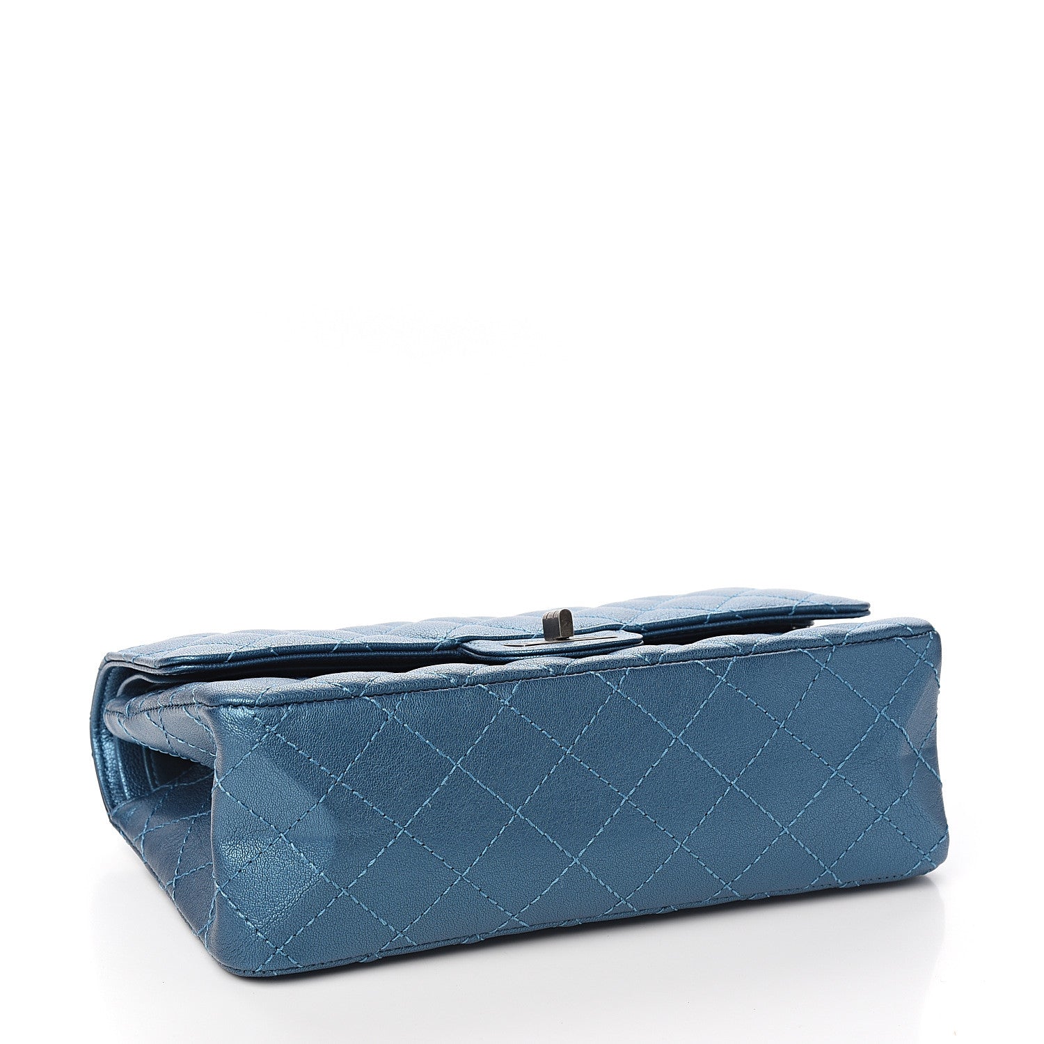 Chanel Metallic Sheepskin Quilted 2.55 Reissue 225 Flap Blue 3 of 10