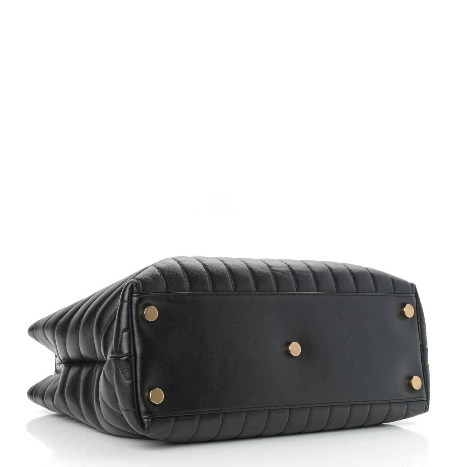 Saint Laurent Calfskin Y Quilted Monogram Large Loulou Shopper Black 4 of 10