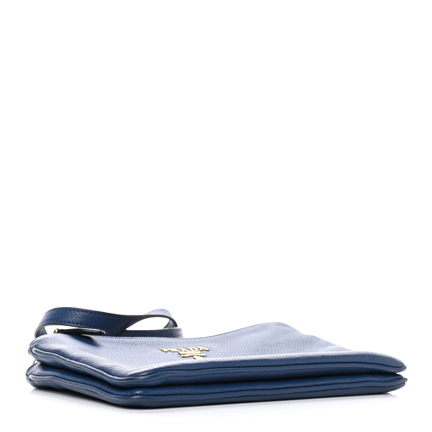 Prada Vitello Phenix Double Zip Crossbody Bag Baltico 4 of 13