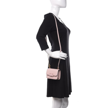 Valentino Garavani Smooth Calfskin Micro VSling Shoulder Bag Rose Quartz 2 of 9