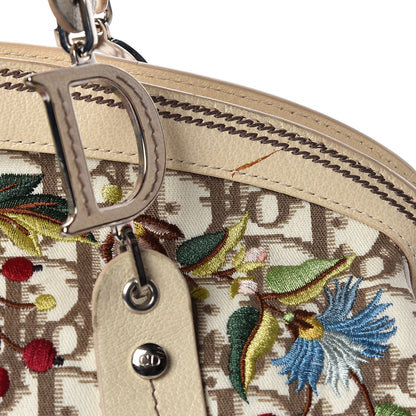 Christian Dior Monogram Vintage Flowers Bowler Beige 12 of 17