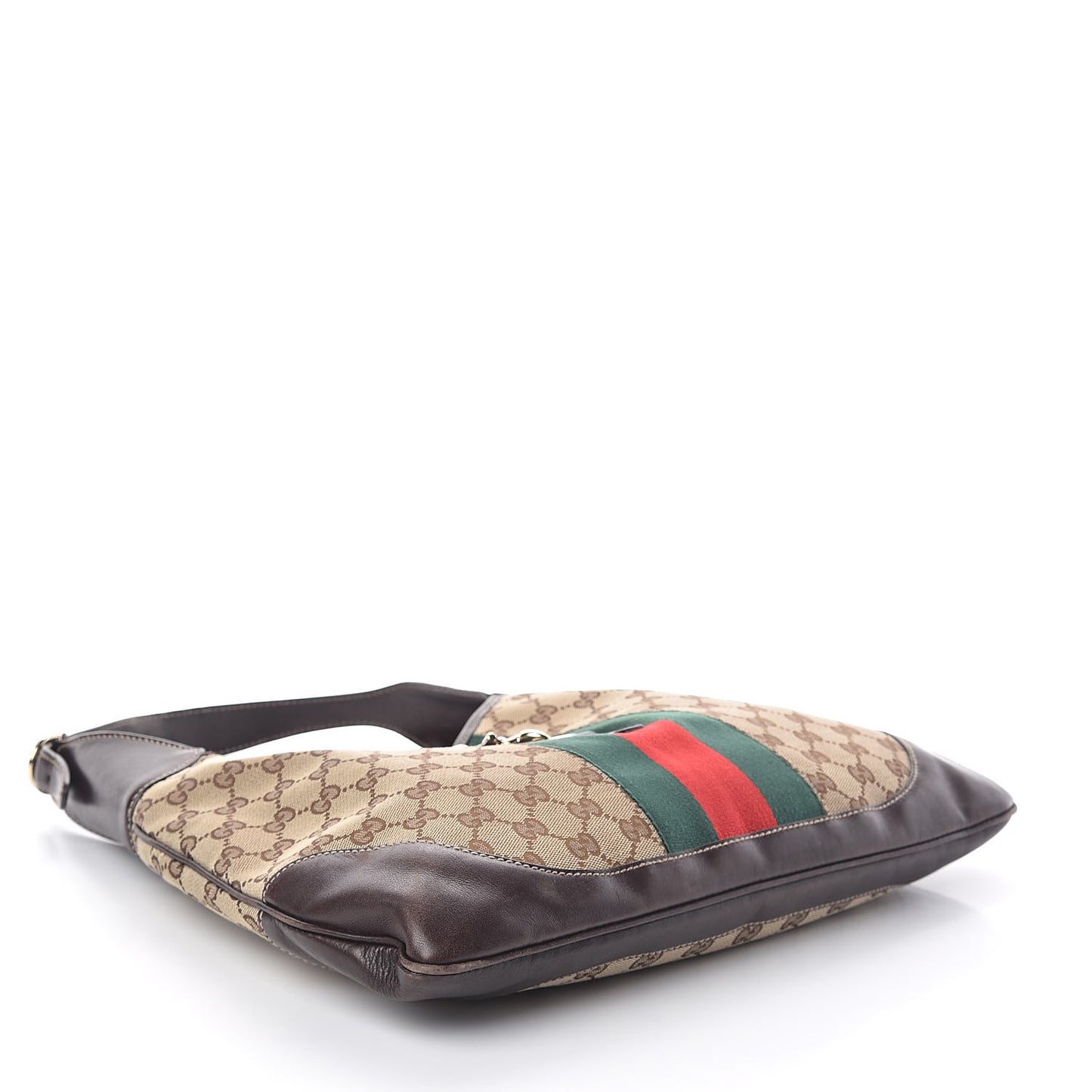 Monogram Web Jackie O Bouvier Hobo Dark Brown