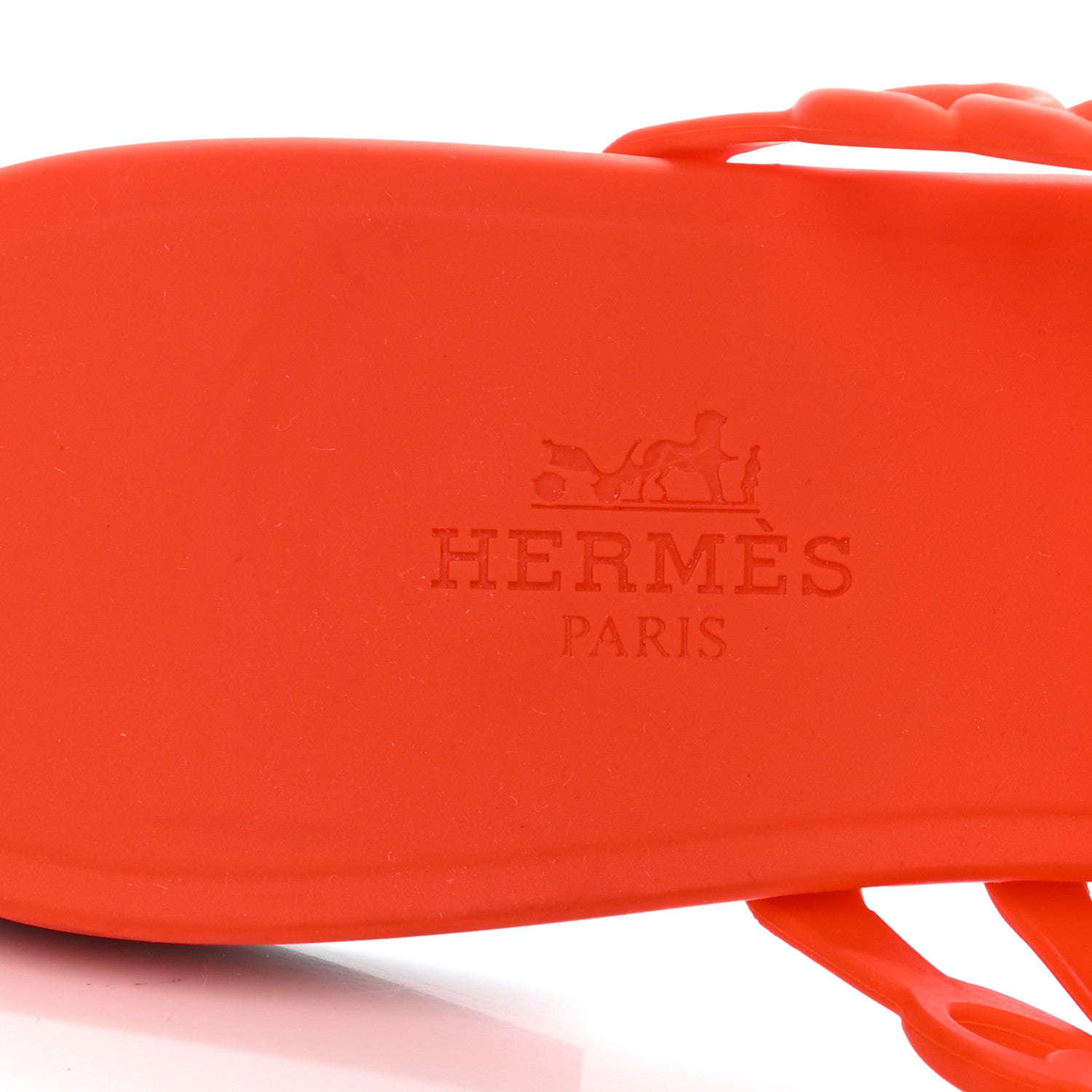 Hermes Rubber Chaine d'Ancre Nude Sandals 38 Pavot 7 of 11