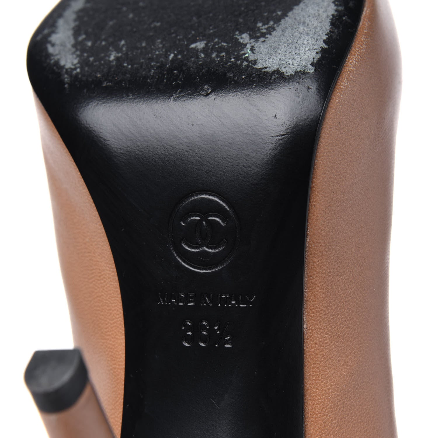 Chanel Lambskin CC Bow Cap Toe Short Boots 36.5 Beige Black 6 of 10