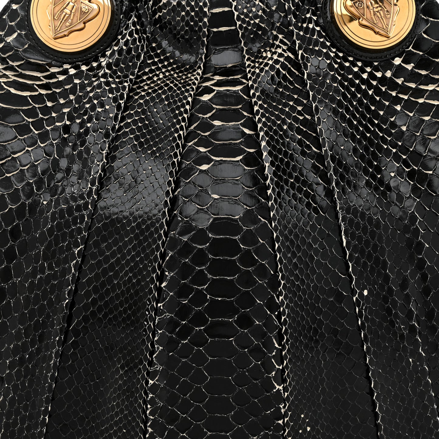 Snakeskin Medium Hysteria Top Handle Bag Black