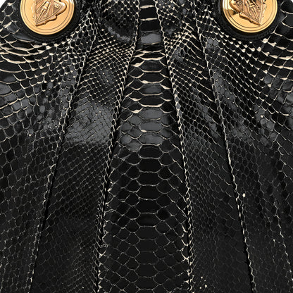 Gucci Snakeskin Medium Hysteria Top Handle Bag Black 8 of 10