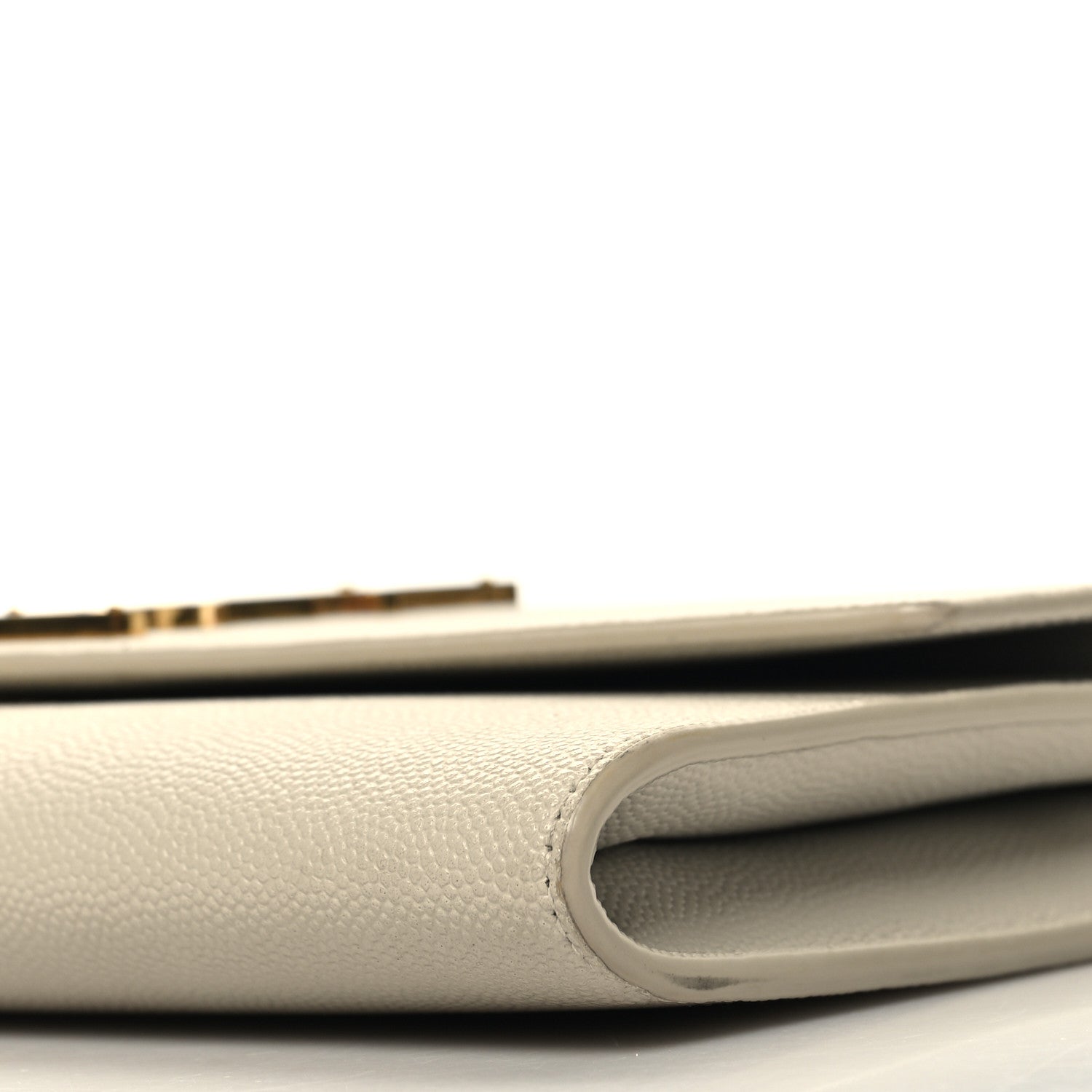 Saint Laurent Grain De Poudre Monogram Uptown Chain Wallet Crema Soft 11 of 12