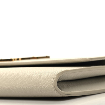 Saint Laurent Grain De Poudre Monogram Uptown Chain Wallet Crema Soft 11 of 12