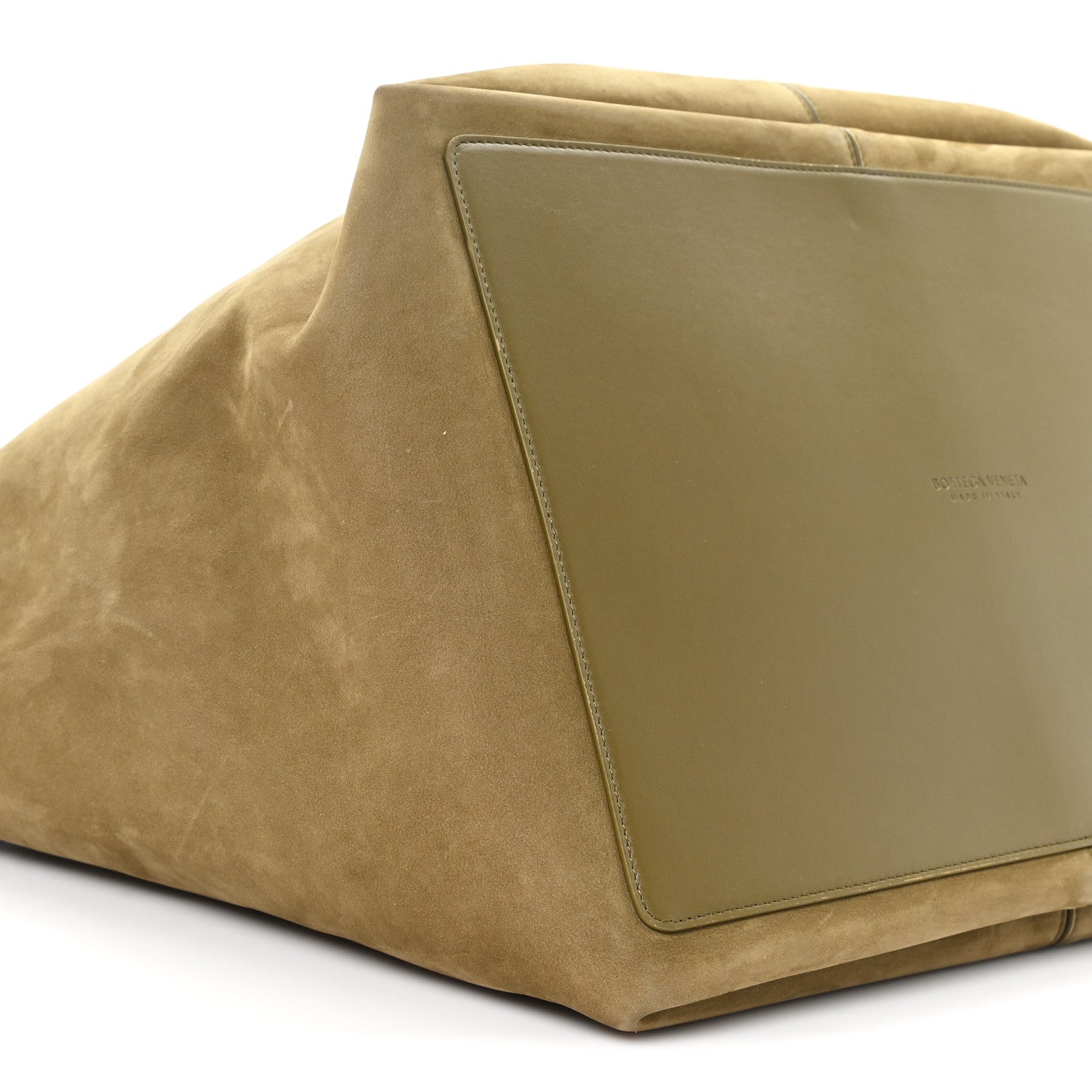 Bottega Veneta Suede Nappa Intrecciato Large Flip Flap Tote Mud 9 of 10