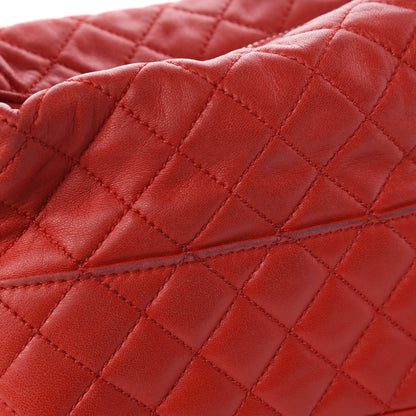 Chanel Lambskin Quilted Hobo Red 14 of 21