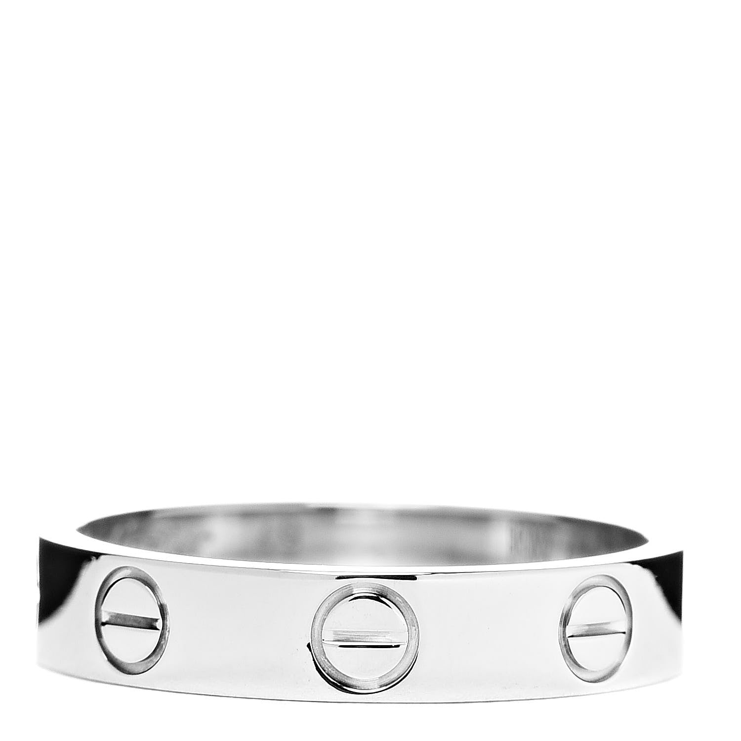 Cartier 18K White Gold 3.5mm LOVE Wedding Band Ring 49 4.75 1 of 4
