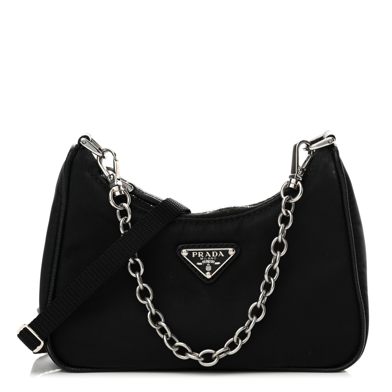 Prada Tessuto Nylon Mini Re-Edition 2000 Shoulder Bag Black 1 of 12