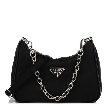Prada Tessuto Nylon Mini Re-Edition 2000 Shoulder Bag Black 1 of 12