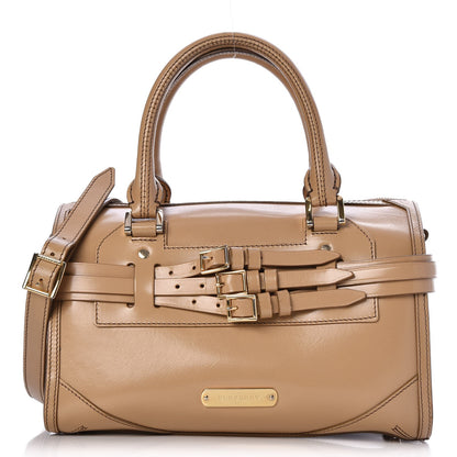 Burberry Polished Bridle Calfskin Medium Chester Bowling Bag Trench 1 of 16