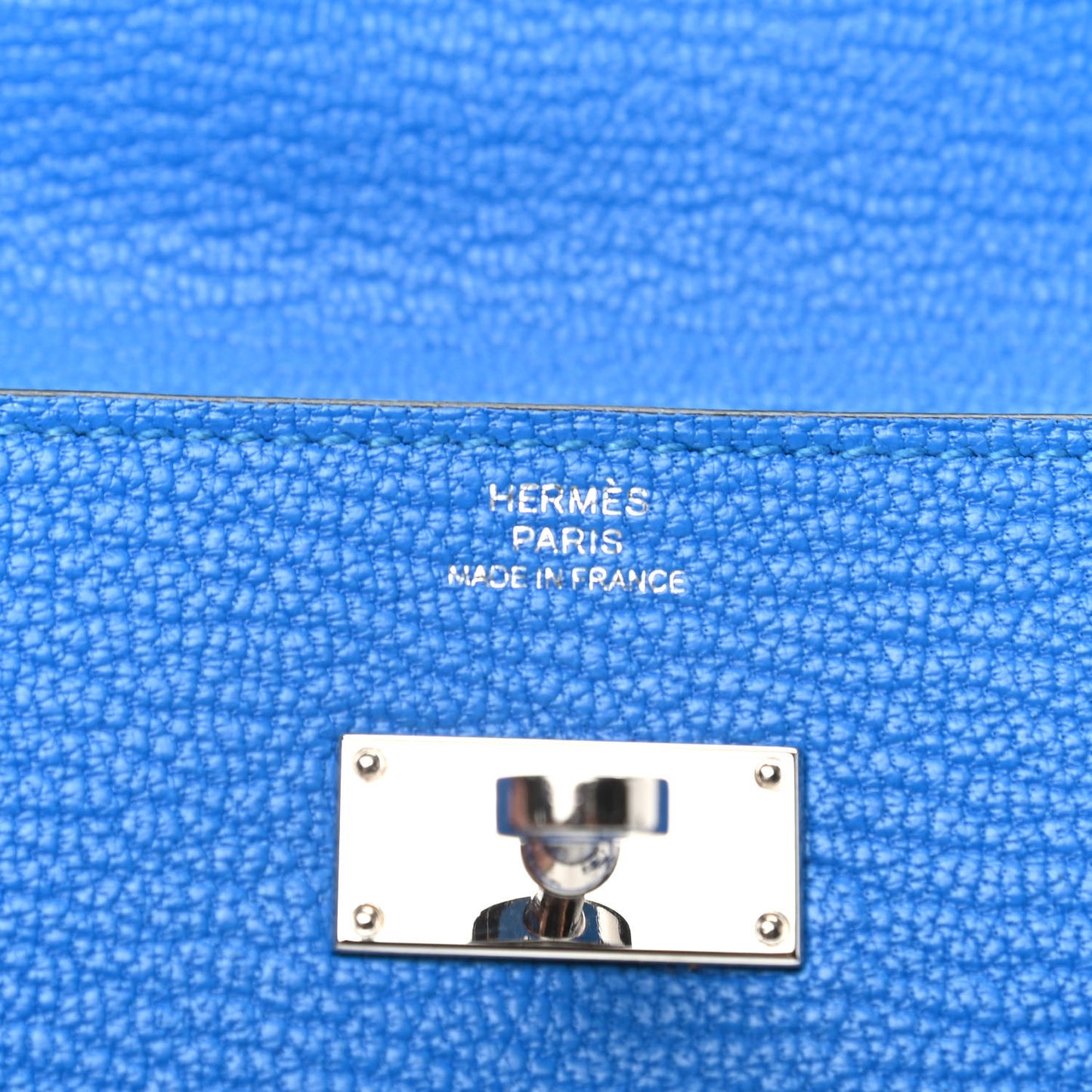 Chevre Mysore Kelly Longue Wallet Bleu Hydra