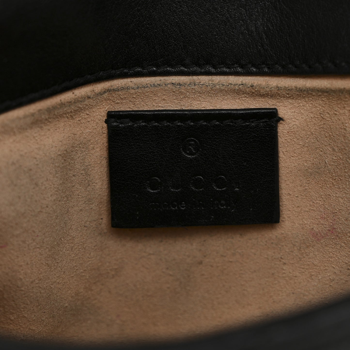 Calfskin Matelasse Super Mini GG Marmont Shoulder Bag Black