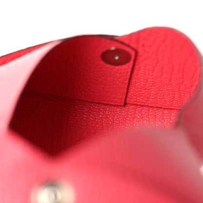 Hermes Chevre Mysore Calvi Card Case Rose Lipstick 7 of 9