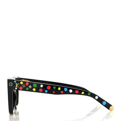 Louis Vuitton LV X YK Acetate Painted Dots Sunglasses Z1903W Black Multicolor 3 of 7