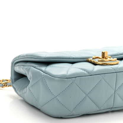 Chanel Lambskin Quilted Mini Flap Light Blue 9 of 10