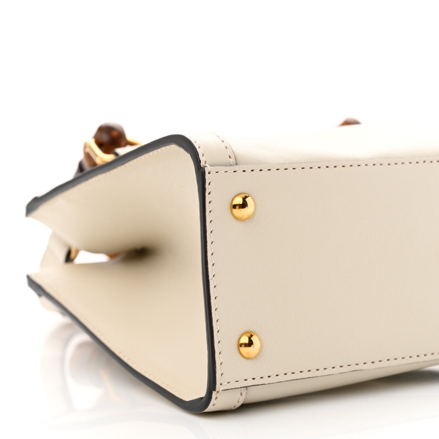 Wonka Grain Calfskin Mini Diana Tote Bag Mystic White