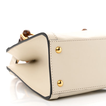 Gucci Wonka Grain Calfskin Mini Diana Tote Bag Mystic White 9 of 10